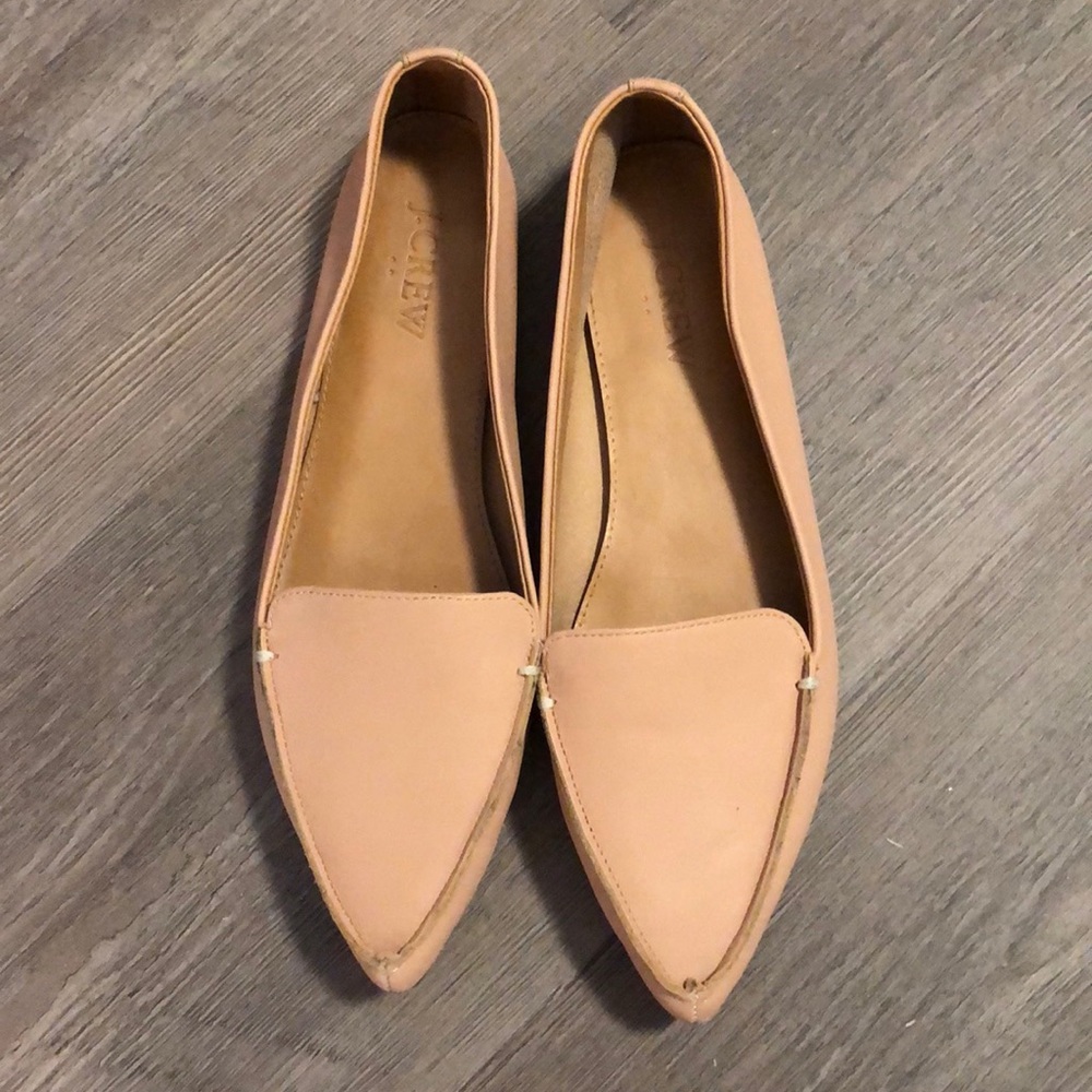 J crew nude leather loafer